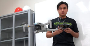 Alejandro Jair Rosales, estudiante, parte del equipo de creadores de Aerofinder.