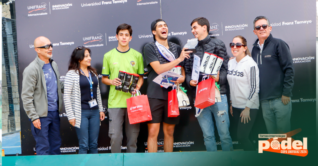 Sebastián Lijerón y Leonardo Jofré, del colegio Alemán, se llevan la gloria en el Torneo Intercolegial de Pádel de La Paz