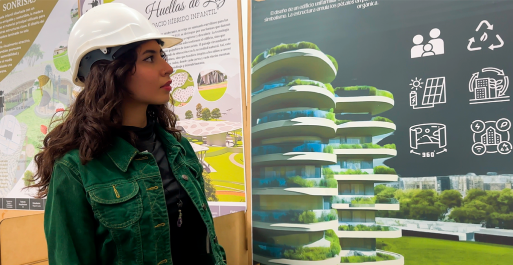 Arquitectura sostenible: estudiante propone diseños bioclimáticos para viviendas sociales