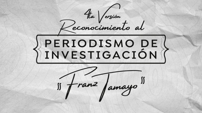 Imagen destacada para el artículo: Recta final de postulaciones al IV Reconocimiento al Periodismo de Investigación “Franz Tamayo”